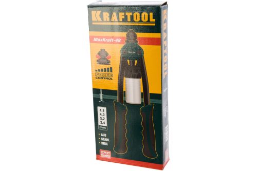 KRAFTOOL 2.4-4.8 мм, заклепочник двуручный силовой компактный MaxKraft-48 31161 Профессионал