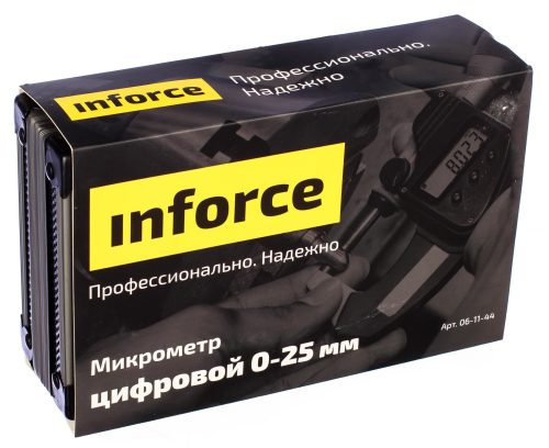 Inforce Микрометр цифровой 0-25мм/0-1"*0.001мм/0.00005" 06-11-44