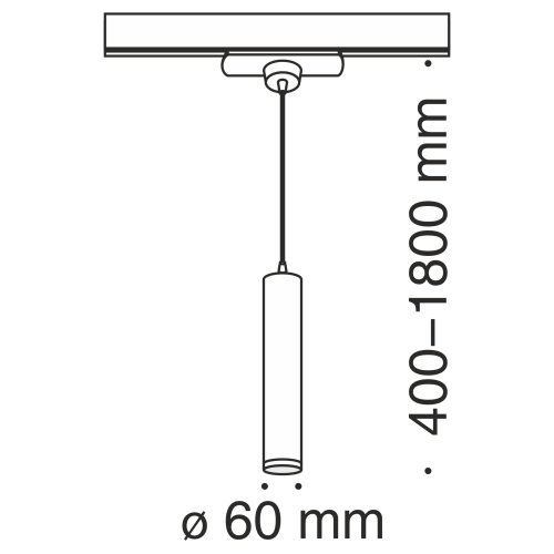 Трековый светильник Technical TR008-1-GU10-B
