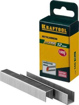 KRAFTOOL скобы тип 140, 12 мм, скобы супертвердые 31680-12