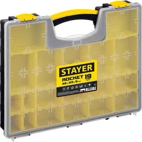 STAYER 420 x 330 x 50 мм (16,5"), пластиковый, органайзер со съемными лотками MULTIMAX 2-38032