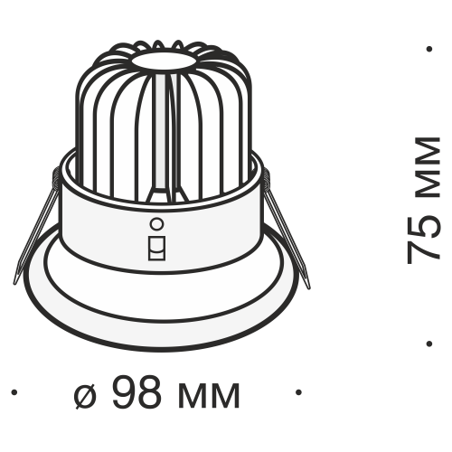 Встраиваемый светильник Technical DL031-2-L12W