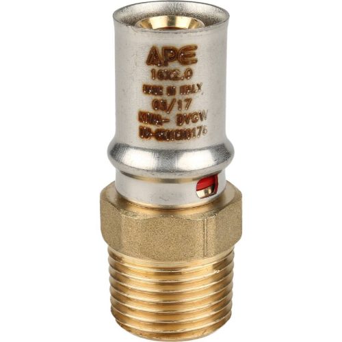 SFP-0001-001216 STOUT Переходник с наружной резьбой 1/2"х16 для металлопластиковых труб прессовой