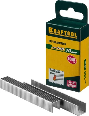 KRAFTOOL скобы тип 140, 10 мм, скобы супертвердые 31680-10