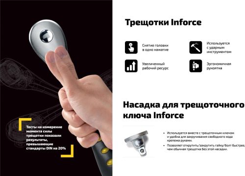 Inforce Набор инструментов 94 предмета 1/2 " & 1/4" 06-07-10