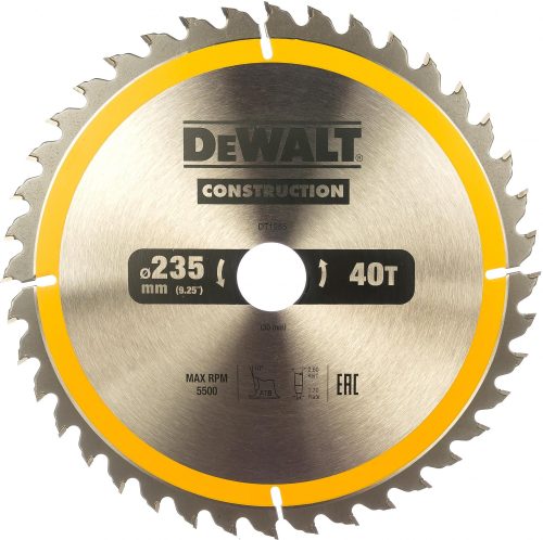 Пильный диск CONSTRUCT (235х30 мм; 40 ATB) Dewalt DT1955