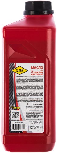 Фото Масло 2-х тактное полусинтетическое (1 л) DDE SS-2T Масло 2-х тактное полусинтетическое (1 л) DDE SS-2T