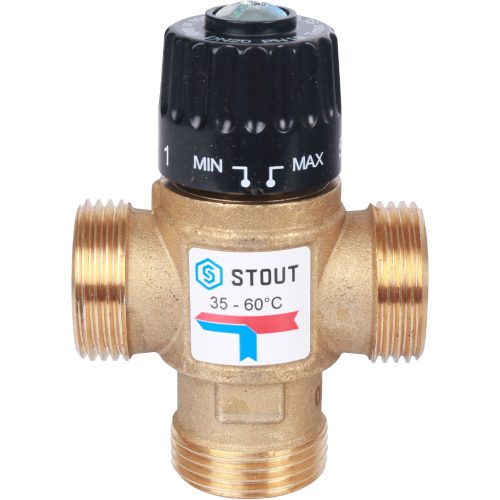 SVM-0120-256025 STOUT Термостатический смесительный клапан для ситем отопления и ГВС 1" резьба