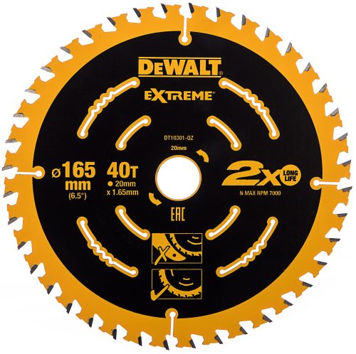 Диск пильный (165х20 мм) Dewalt DT 10301