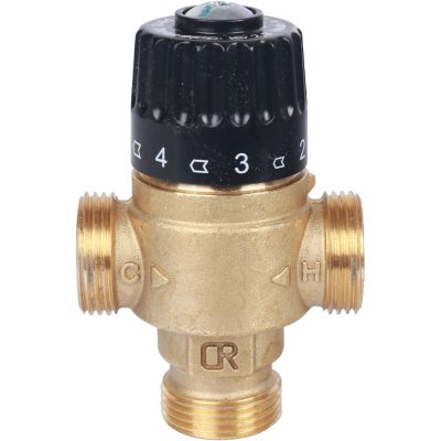 SVM-0125-236520 STOUT Термостатический смесительный клапан для систем отопления и ГВС 3/4" НР 30-65°С KV 2,3
