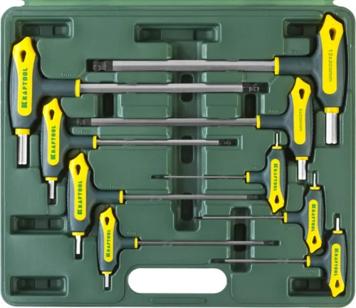 KRAFTOOL 9 шт., ключи имбусовые INDUSTRIE 27454-H9