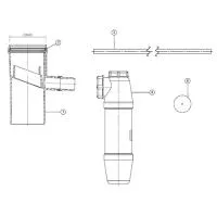Конденсатоотводчик вертикальный для раздельного дымохода Protherm D80 мм (для ГЕПАРД 2015, ПАНТЕРА)