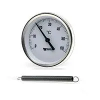 Термометр биметаллический накладной WATTS F+R810 TCM - для труб 1'- 2' (D-63 мм, шкала 0-120°C)