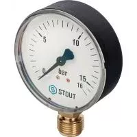 SIM-0010-801615 STOUT Манометр радиальный. Корпус Dn 80 мм 1/2", 0...16 бар, кл.2.5 SIM-0010-801615 STOUT Манометр радиальный. Корпус Dn 80 мм 1/2", 0...16 бар, кл.2.5