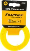 Корд триммерный Round (1.6 мм; 15 м; круглый) CHAMPION C5001 Корд триммерный Round (1.6 мм; 15 м; круглый) CHAMPION C5001