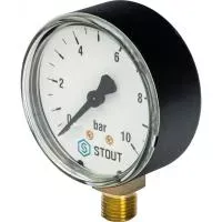 SIM-0010-631008 STOUT Манометр радиальный. Корпус Dn 63 мм 1/4", 0...10 бар, кл.2.5 SIM-0010-631008 STOUT Манометр радиальный. Корпус Dn 63 мм 1/4", 0...10 бар, кл.2.5