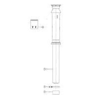 Проход через крышу вертикальный для дымохода Protherm D60/100 мм (для ГЕПАРД 2015/ПАНТЕРА, красный)