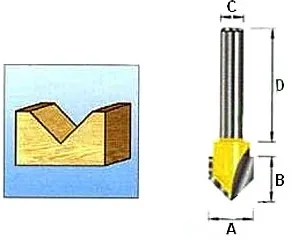 Фреза пазовая (12,7х12,7х38 мм; хвостовик 12 мм; 2 лезвия) Makita D-10702