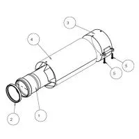 Труба для коаксиального дымохода Protherm D60/100 мм, длина 0.2 м (для котлов ГЕПАРД 2015, ПАНТЕРА)
