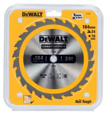Пильный диск CONSTRUCT (184х16 мм; 24 ATB) Dewalt DT1939