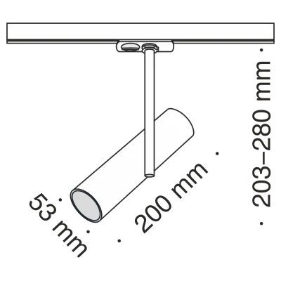 Трековый светильник Technical TR005-1-GU10-B