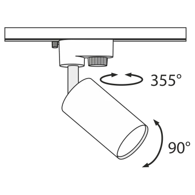 Трековый светильник Technical TR002-1-GU10-B