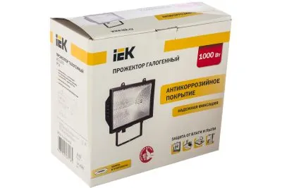 Светильник IEK ИО-1000w черный IP54 IEK LPI01-1-1000-K02