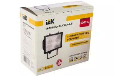 Светильник IEK ИО-1000w черный IP54 IEK LPI01-1-1000-K02