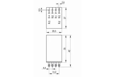 Реле IEK РЭК78/4 MY4 3А 12В АC RRP20-4-03-012A