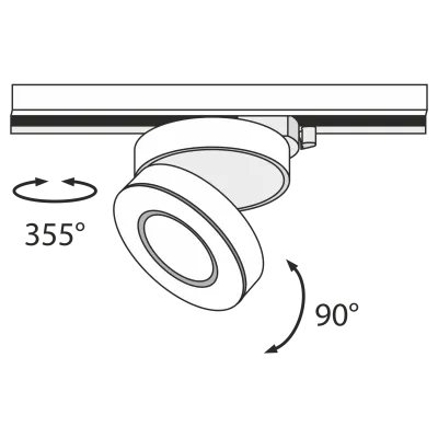 Трековый светильник Technical TR006-1-12W3K-B4K