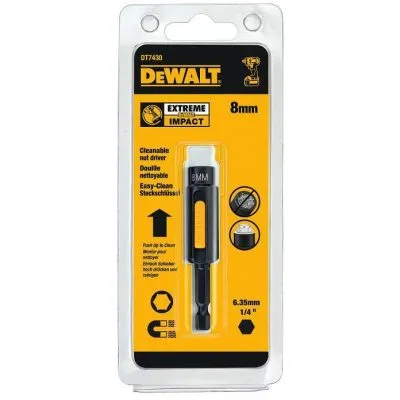 Торцевой ключ IMPACT 8 мм, магнитная Easy Clean Dewalt DT7430