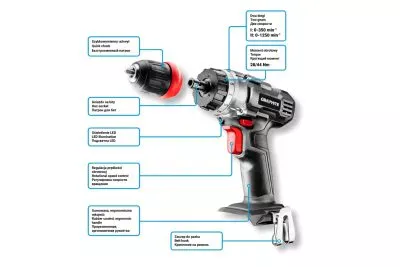 Аккумуляторная дрель-шуруповерт GRAPHITE Energy+ 58G022