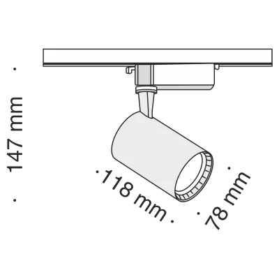 Трековый светильник Technical TR003-1-12W3K-B