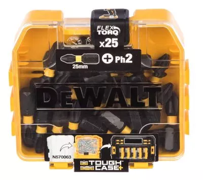 Биты PH2, 25 мм, 25 шт. в кейсе DEWALT DT70555T