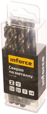 Inforce сверло по металлу HSS-Co 8x117мм 10 штук в упаковке 11-01-450