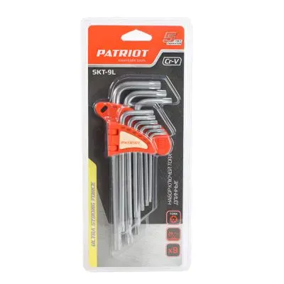 Набор ключей PATRIOT SKТ-9L, TORX, длинные, T10-T50, CRV, 9 шт